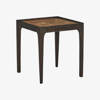 Barker and Stonehouse Jude Side Table With Inlay, Brown | Barker & Stonehouse