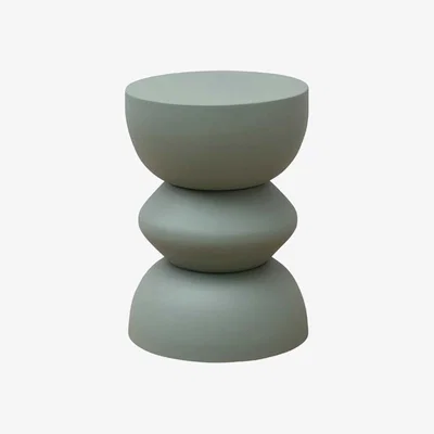 Barker and Stonehouse Blue Sculpted Side Table, Round Metal | Barker & Stonehouse