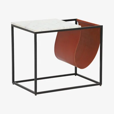 Barker and Stonehouse Rima Side Table, White Marble