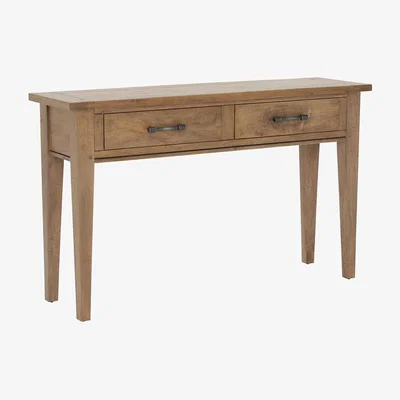 Barker and Stonehouse Antix Console Table 2 Drawers, Neutral Mango Wood | Barker & Stonehouse