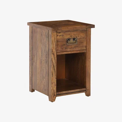 Barker and Stonehouse New Frontier Mango Wood 1 Drawer Bedside Table, Brown | Barker & Stonehouse