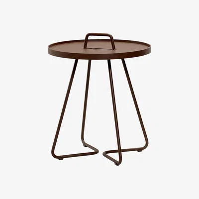 Barker and Stonehouse Cane Line On The Move Small Side Table, Round | Barker & Stonehouse