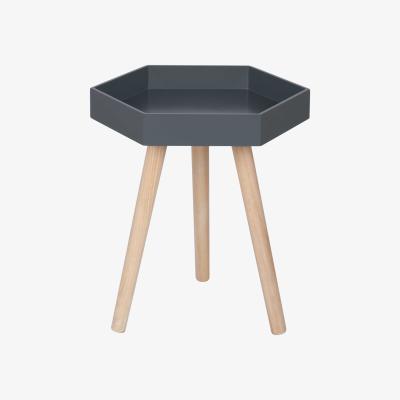 Barker and Stonehouse Grey Hexagon Side Table Wood | Barker & Stonehouse