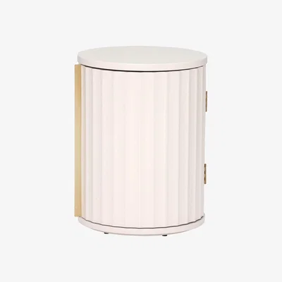 Barker and Stonehouse Lucia Right Hand Bedside Table, White Mahogany Wood | Barker & Stonehouse