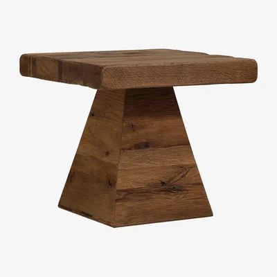 Barker and Stonehouse Hewn Side Table 60x60x56cm, Brown Oak | Barker & Stonehouse