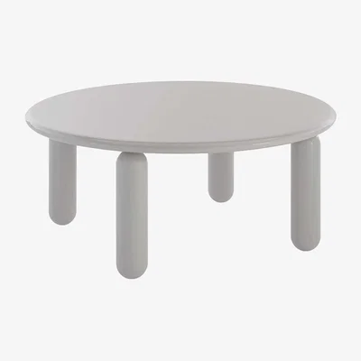 Barker and Stonehouse Kartell Undique Mas Side Table 85x85x30 Grey, Round Wood | Barker & Stonehouse