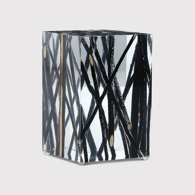 Barker and Stonehouse Timothy Oulton Spur Burntwood Side Table Small, Black | Barker & Stonehouse