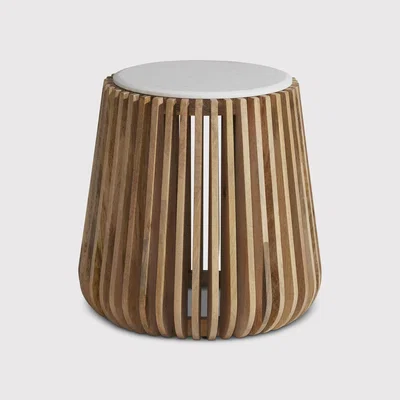 Barker and Stonehouse Ombra Side Table, Round, Neutral | Barker & Stonehouse