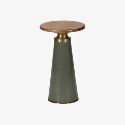 Barker and Stonehouse Baker Bardi Lamp Table 61x61x43.8 cm, Round, Green Glass | Barker & Stonehouse