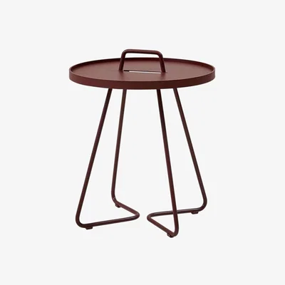 Barker and Stonehouse Cane Line On The Move Small Side Table, Round | Barker & Stonehouse