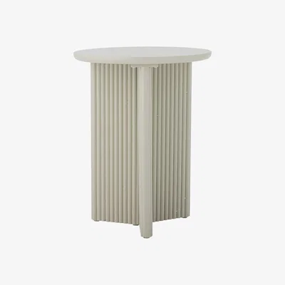 Barker and Stonehouse White Round Side Table, Round Wood | Barker & Stonehouse
