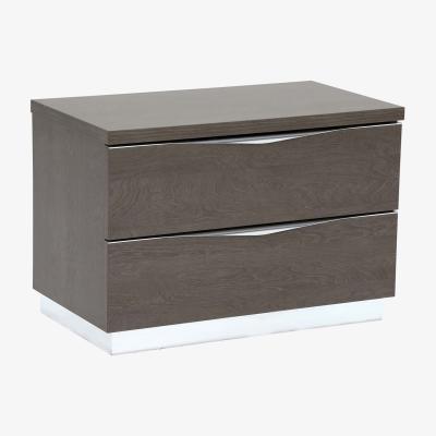 Barker and Stonehouse Lutyen Large Bedside Table, Taupe Wood | Barker & Stonehouse