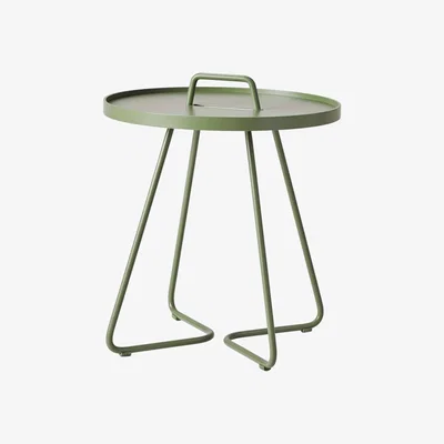 Barker and Stonehouse Cane Line On The Move Small Side Table, Round | Barker & Stonehouse
