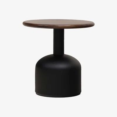 Barker and Stonehouse Thorne Side Table 50x50x50cm, Round, Walnut Wood | Barker & Stonehouse