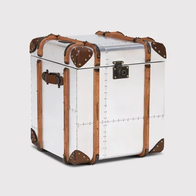 Barker and Stonehouse Timothy Oulton Globetrekker Side Table, Silver | Barker & Stonehouse