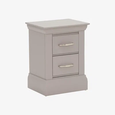 Barker and Stonehouse Helmsley Small 2 Drawer Bedside Table, Grey Pine Wood | Barker & Stonehouse