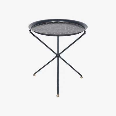 Barker and Stonehouse Honeycomb Foldable Tray Table, Black | Barker & Stonehouse