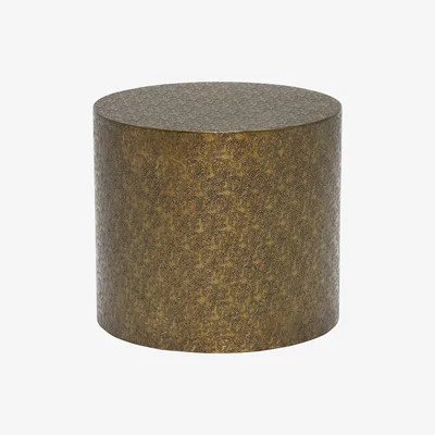 Barker and Stonehouse Tolfa Drum Side Table, Brass