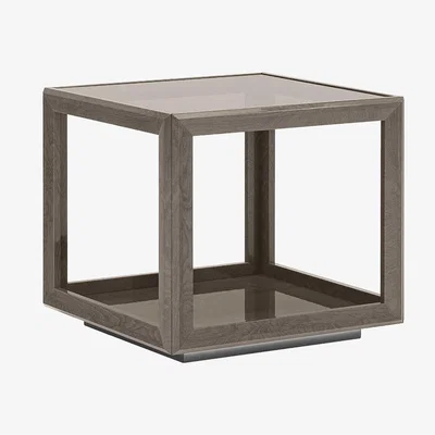 Barker and Stonehouse Vinci Square Lamp Table, Grey | Barker & Stonehouse