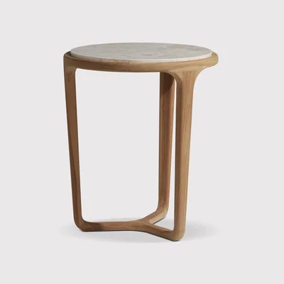 Barker and Stonehouse Terza Side Table, Round, Brown | Barker & Stonehouse