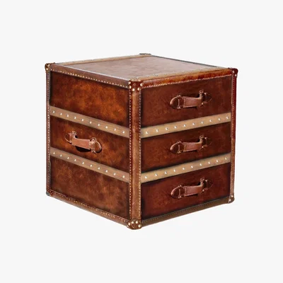 Barker and Stonehouse Timothy Oulton Stonyhurst Large Side Table, Vintage Cigar