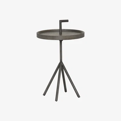 Barker and Stonehouse Pamber Round Side Table 40x65cm, Brown | Barker & Stonehouse