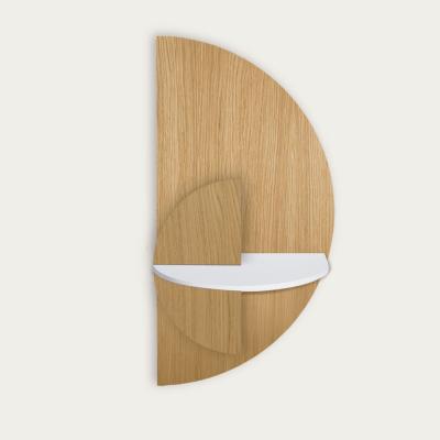 Bombinate.com Oak/White/Oak Alba L Semi Circle Bedside Table