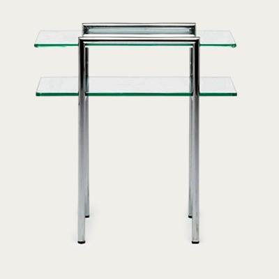 Bombinate.com Chrome High Frame Vienna Two Tier Table