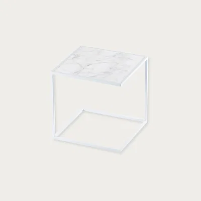 Bombinate.com White Arabescato Noa Side Table