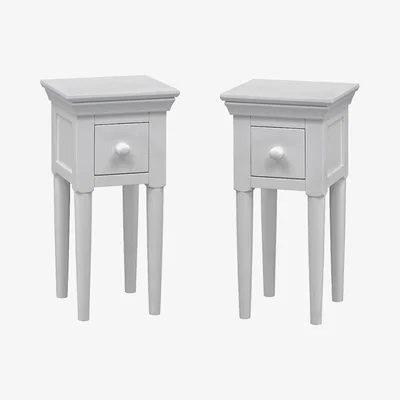 The Cotswold Company Chantilly Pebble Grey Set of 2 Side Tables