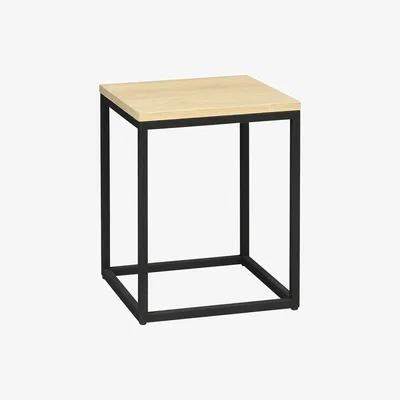 The Cotswold Company Moreton Metal and Oak Side Table