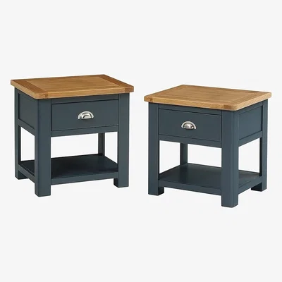 The Cotswold Company Westcote Inky Blue Side Table Set