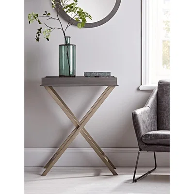 Cox and Cox Grey Topped Tray Table