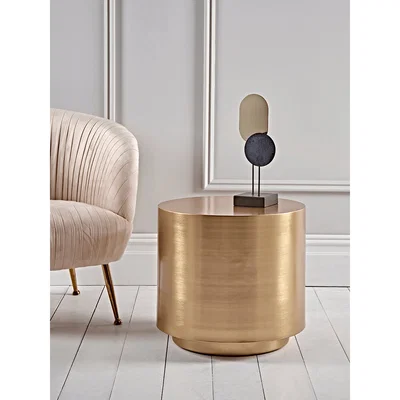 Cox and Cox Round Brass Side Table