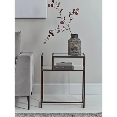 Cox and Cox Iron & Antiqued Glass Display Table