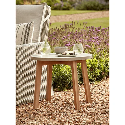 Cox and Cox NEW Indoor Outdoor Concrete Topped Side Table