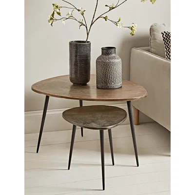 Cox and Cox Two Textured Nesting Tables