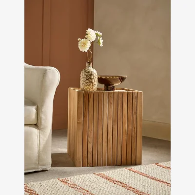 Cox and Cox Teak Storage Table