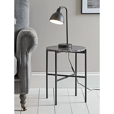 Cox and Cox NEW Marble Side Table - Grey