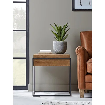 Cox and Cox NEW Burnt Oak Storage Side Table