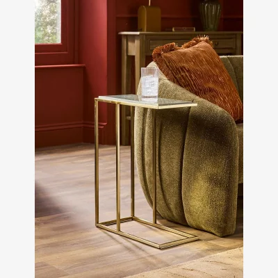 Cox and Cox Green Marble Side Table