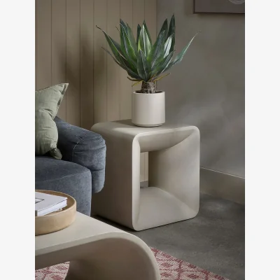 Cox and Cox Concrete Squoval Side Table