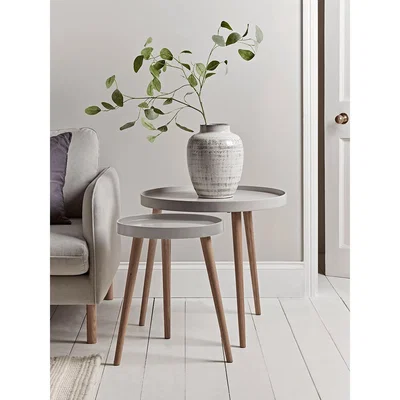 Cox and Cox Small Mila Side Table - Grey