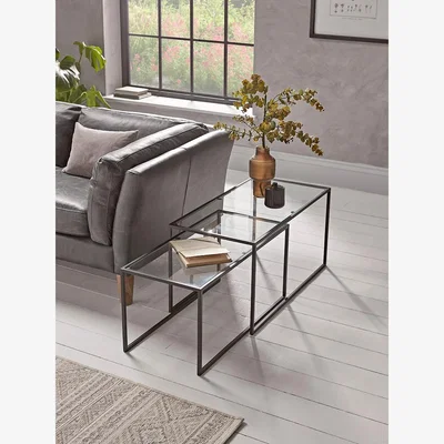 Cox and Cox Glass Nesting Side Table