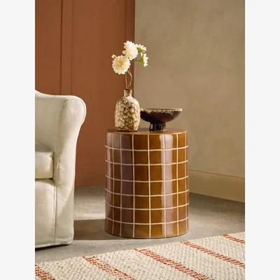 Cox and Cox Ceramic Gric Side Table