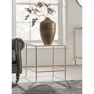 Cox and Cox Villette Side Table - Soft Gold