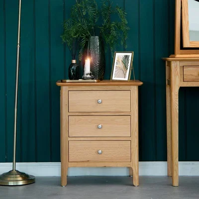 Chiltern Oak Furniture Bergen Oak Extra Large Bedside Table