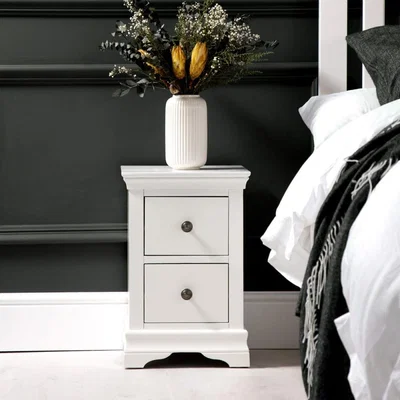 Chiltern Oak Furniture Florence White Painted Bedside Table