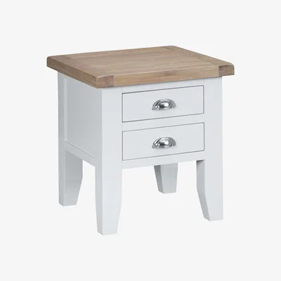 Chiltern Oak Furniture Suffolk White Painted Oak Lamp Table