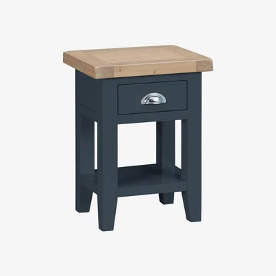 Chiltern Oak Furniture Suffolk Midnight Grey Painted Oak Side Table